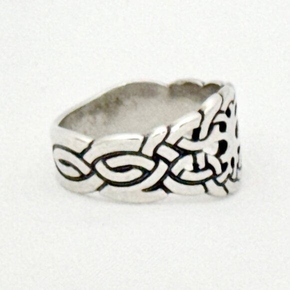 Vintage Tree of Life Sterling Silver Celtic Ring - Size 10.75 - Picture 6 of 9